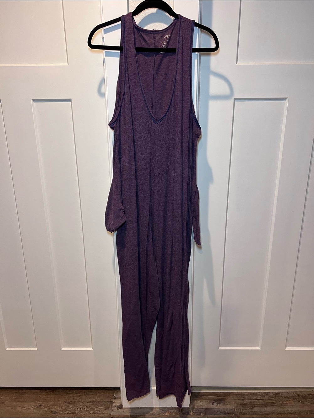 Natural Life Sleeveless V-Neck Purple Jumpsuit